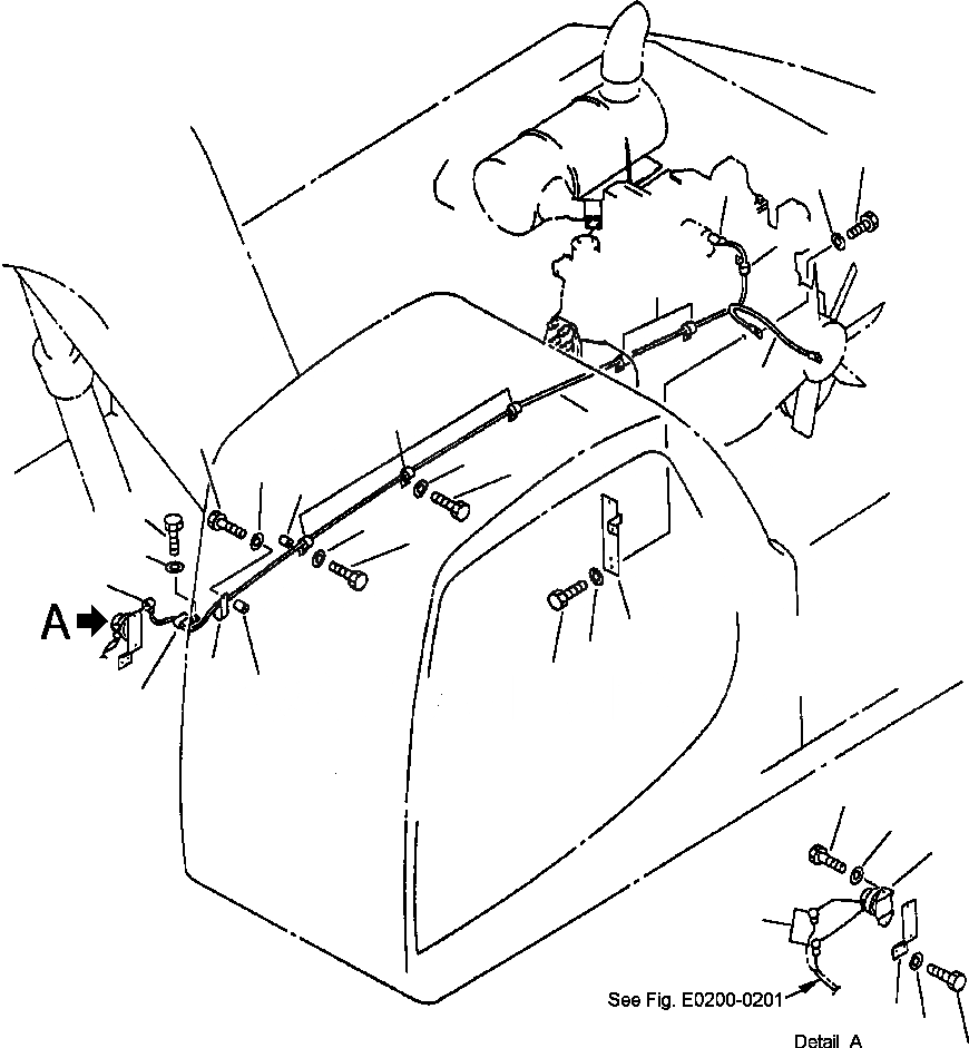 Схема запчастей Komatsu PC250LC-6L - FIG NO. E- СТАРТЕР ЭЛЕКТРОПРОВОДКА ЭЛЕКТРИКА