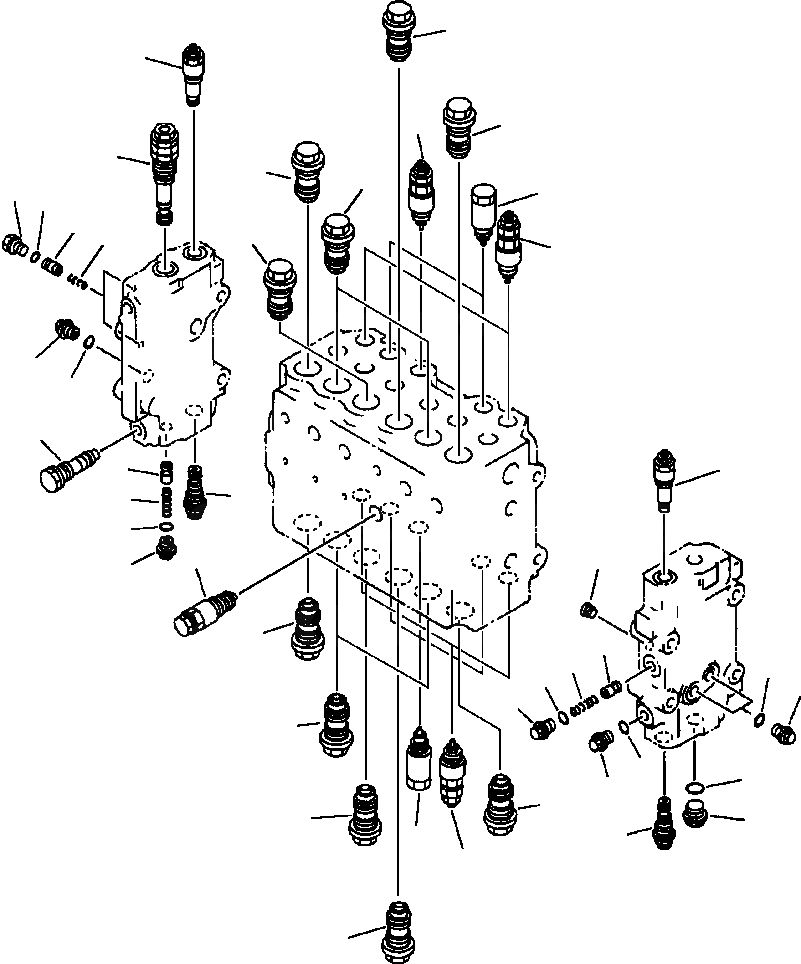 Схема запчастей Komatsu PC250LC-6L - FIG NO. H-A ОСНОВН. КЛАПАН, (/9) КЛАПАНS PCLC- заводской номер A87 И UP ГИДРАВЛИКА