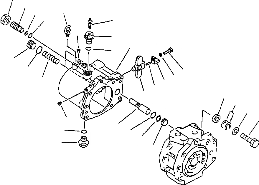 Схема запчастей Komatsu PC250LC-6L - FIG NO. H- ОСНОВН. НАСОС (/9) (HPV 9+9+BARO-) (С КЛАПАНОМ TVC) ЗАДН. КОРПУС ГИДРАВЛИКА