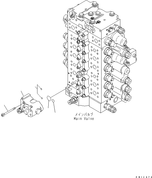 Схема запчастей Komatsu PC270LC-7L - ГИДРОЛИНИЯ (РУКОЯТЬ СТОПОРН. КЛАПАН) ГИДРАВЛИКА