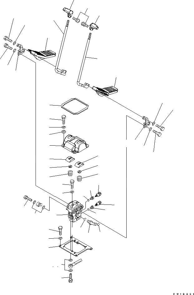 Схема запчастей Komatsu PC270LC-7L - ОСНОВН. КОНСТРУКЦИЯ (КОНТРОЛЬ ХОДА) КАБИНА ОПЕРАТОРА И СИСТЕМА УПРАВЛЕНИЯ
