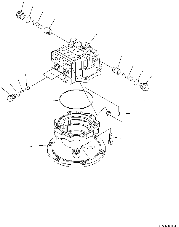 Схема запчастей Komatsu PC270LC-7L - МОТОР ПОВОРОТА (COMPLETE ASSEMBLY) ОСНОВН. КОМПОНЕНТЫ И РЕМКОМПЛЕКТЫ