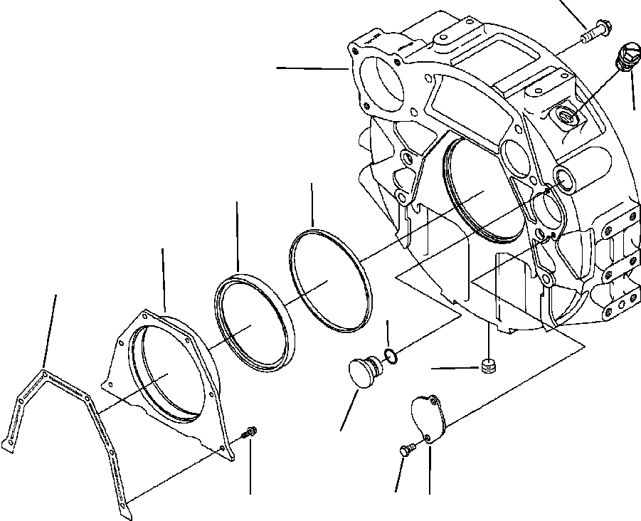 Схема запчастей Komatsu PC270LC-6LE - FIG NO. A8-AA КАРТЕР МАХОВИКА ДВИГАТЕЛЬ - SADE-