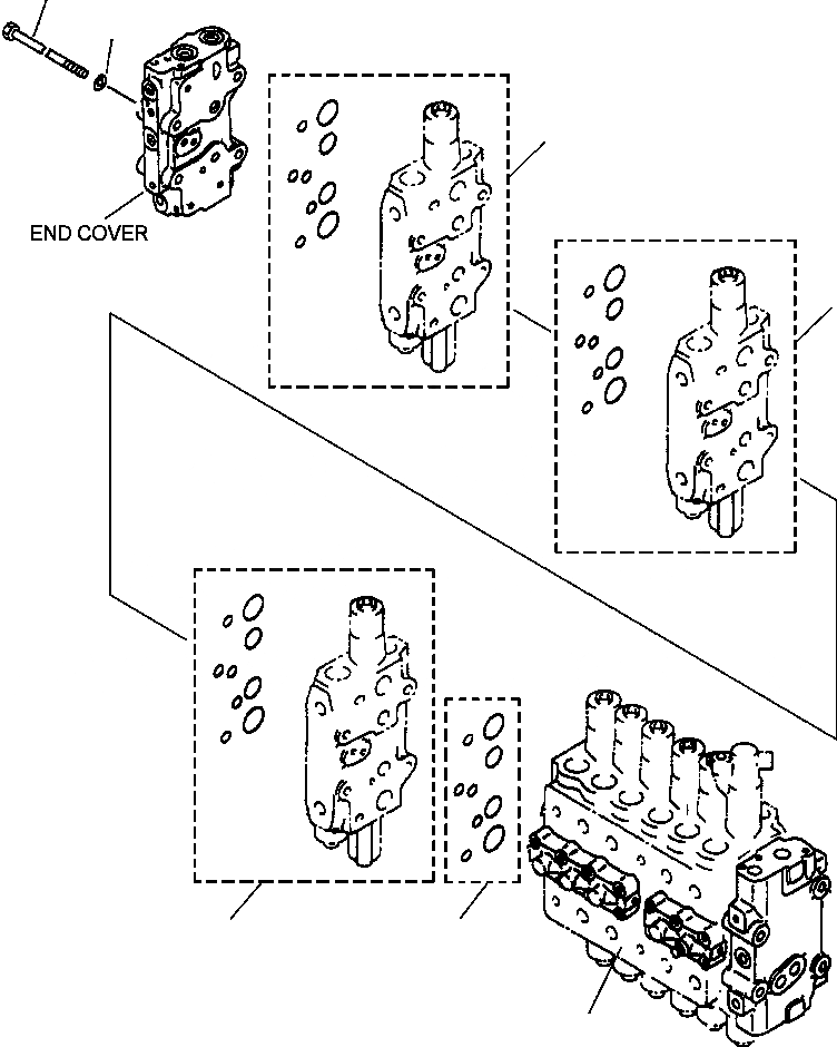 Схема запчастей Komatsu PC270LC-6LE - FIG NO. H-BA NINE СЕКЦ. ОСНОВН. КЛАПАН ASSEMBLY OF ДОПОЛН. СЕРВИСНЫЙ КЛАПАНS ГИДРАВЛИКА
