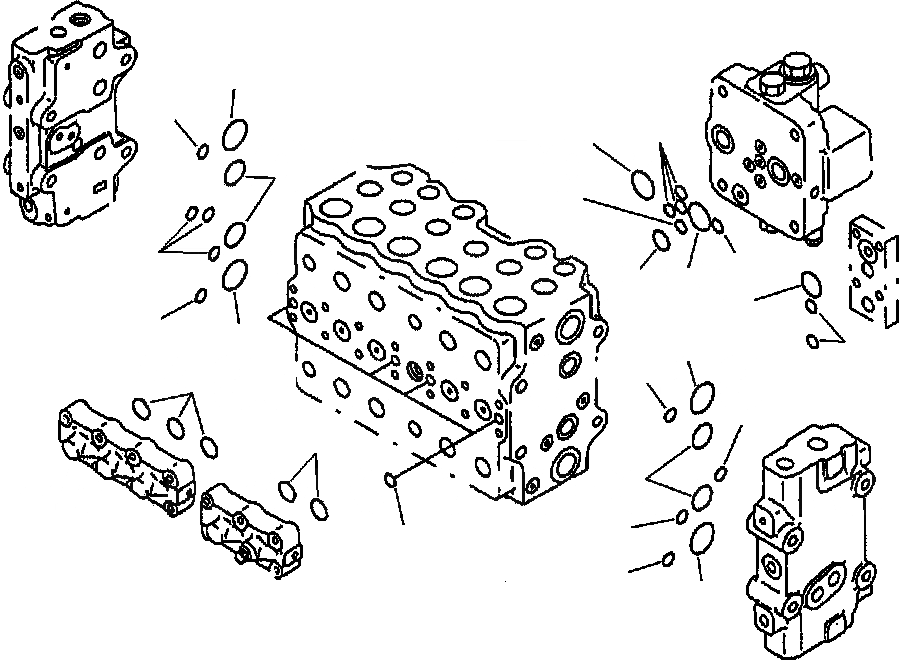 Схема запчастей Komatsu PC270LC-6LE - FIG NO. H-CA ОСНОВН. КЛАПАН О-КОЛЬЦО ASSEMBLY ГИДРАВЛИКА