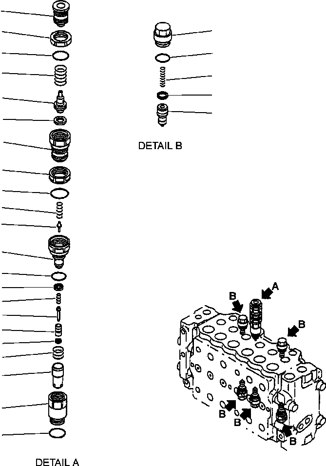 Схема запчастей Komatsu PC270LC-6LE - FIG NO. H-DA ОСНОВН. КЛАПАН ВСАСЫВ. КЛАПАН ASSEMBLY ГИДРАВЛИКА