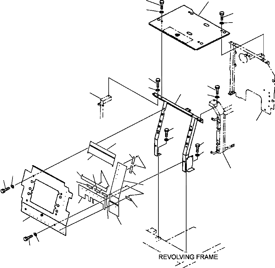 Схема запчастей Komatsu PC270LC-6LE - FIG NO. M-A ПЕРЕГОРОДКА. - КОНДИЦ. ВОЗДУХА ЧАСТИ КОРПУСА
