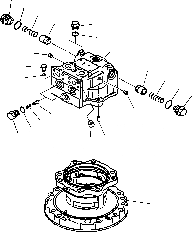 Схема запчастей Komatsu PC270LC-6LE - FIG NO. N- МОТОР ПОВОРОТА КОРПУС ASSEMBLY - MACHINES БЕЗ ПОВОРОТН. DAMPENING ПОВОРОТН. КРУГ И КОМПОНЕНТЫ