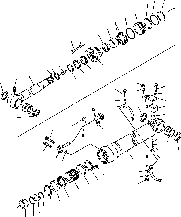 Схема запчастей Komatsu PC270LC-6LE - FIG NO. T- ЦИЛИНДР РУКОЯТИ РАБОЧЕЕ ОБОРУДОВАНИЕ