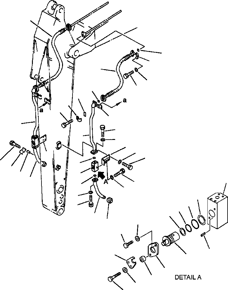 Схема запчастей Komatsu PC270LC-6LE - FIG NO. T- ТРУБЫ - ДОПОЛН. ГИДРАВЛS . M РУКОЯТЬ РАБОЧЕЕ ОБОРУДОВАНИЕ