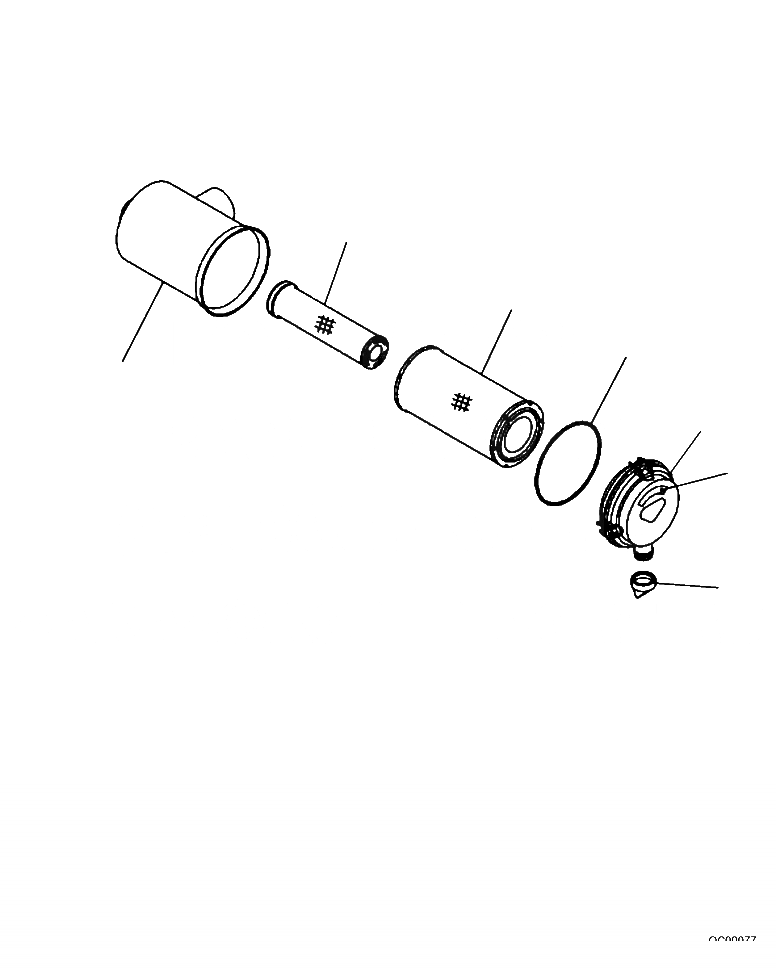 Схема запчастей Komatsu PC270LC-8 - B-A ВОЗДУХООЧИСТИТЕЛЬ КОМПОНЕНТЫ ДВИГАТЕЛЯ