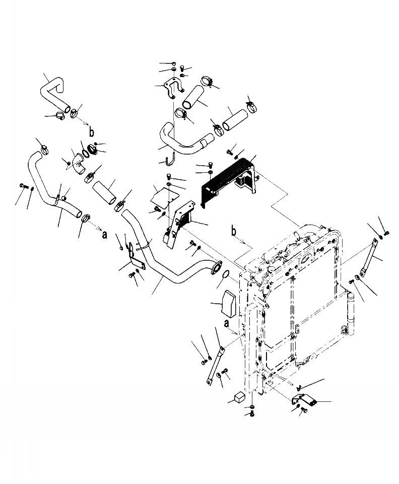 Схема запчастей Komatsu PC270LC-8 - C-A ХЛАДАГЕНТ ТРУБЫ СИСТЕМА ОХЛАЖДЕНИЯ