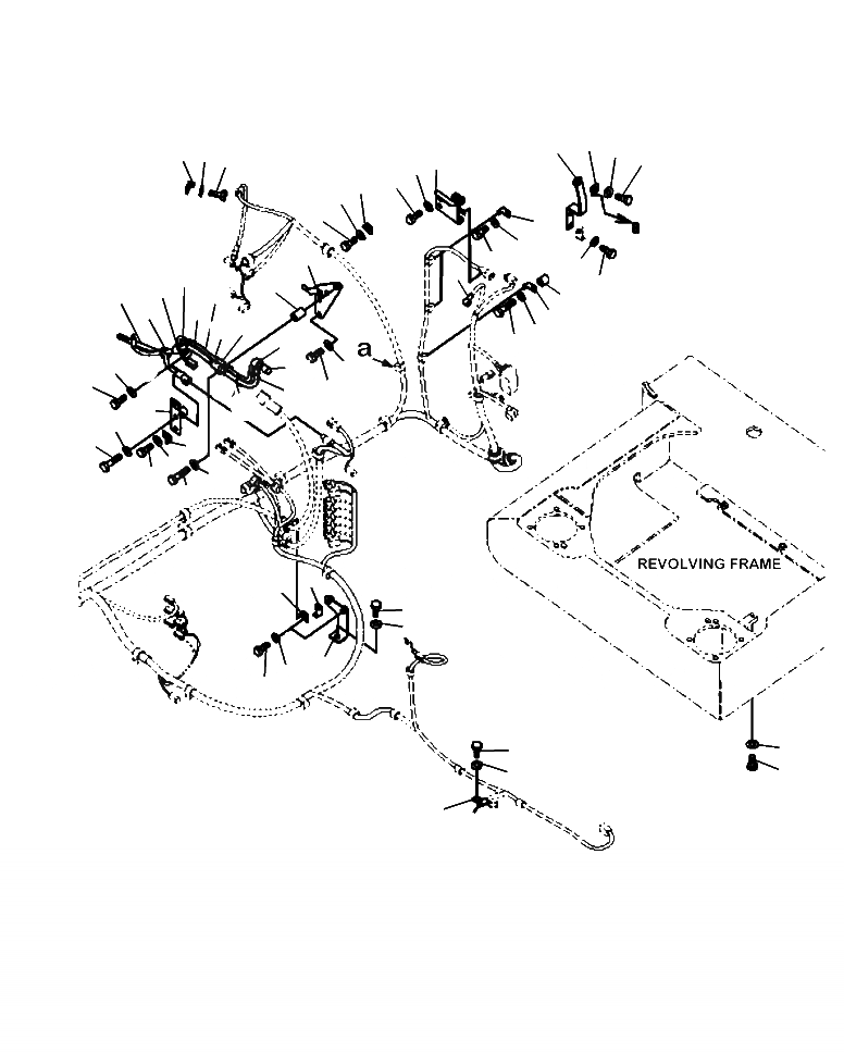 Схема запчастей Komatsu PC270LC-8 - E-AA ОСНОВН. ПРОВОДКА КРЕПЛЕНИЕS И КРЕПЛЕНИЕ (/) (заводской номер A87- UP) ЭЛЕКТРИКА