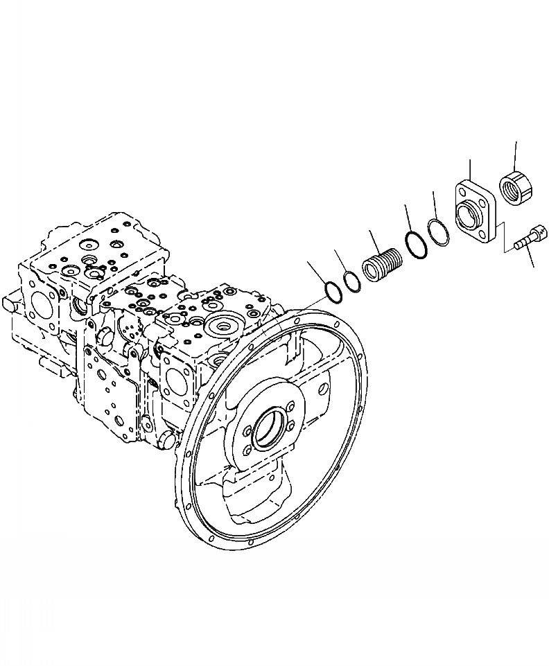 Схема запчастей Komatsu PC270LC-8 - H-A ОСНОВН. НАСОС ПЕРЕДН. PC КЛАПАН КРЫШКИ ГИДРАВЛИКА