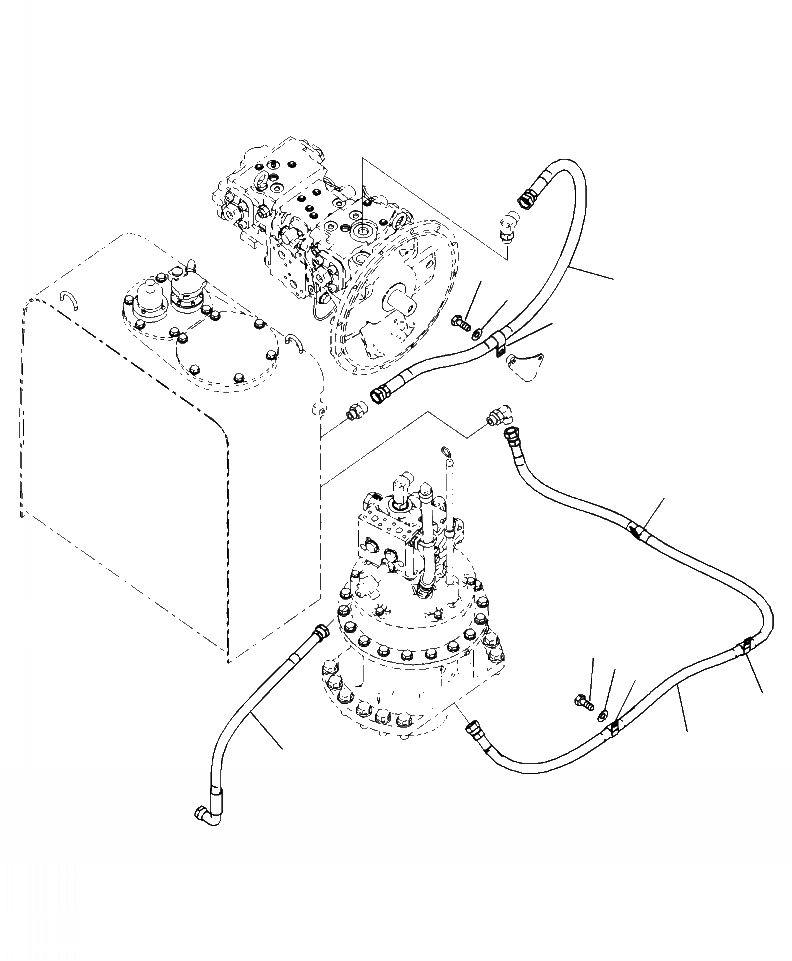 Схема запчастей Komatsu PC270LC-8 - H-A ГИДРОЛИНИЯ ВОЗВРАТН. ЛИНИИ ГИДРАВЛИКА
