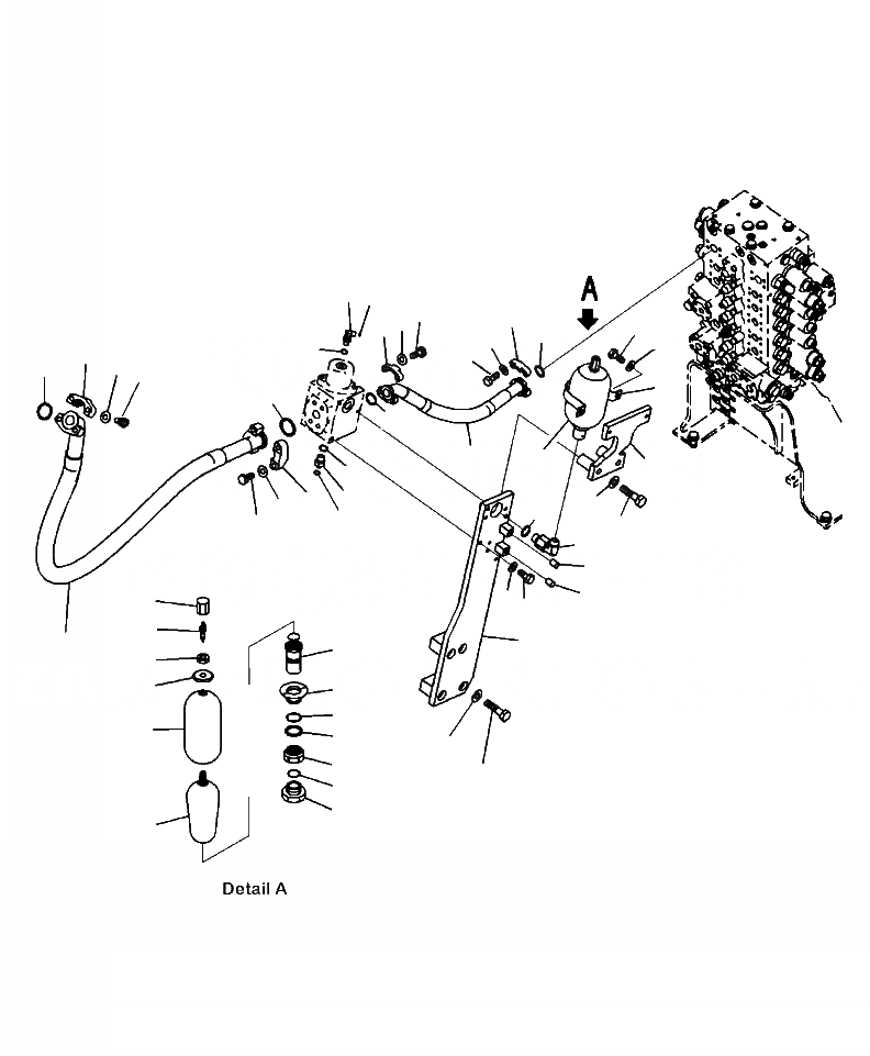 Схема запчастей Komatsu PC270LC-8 - H7-A ГИДРОЛИНИЯ ОСНОВН. ПРАВ. НАВЕСНОЕ ОБОРУД-Е ГИДРАВЛИКА