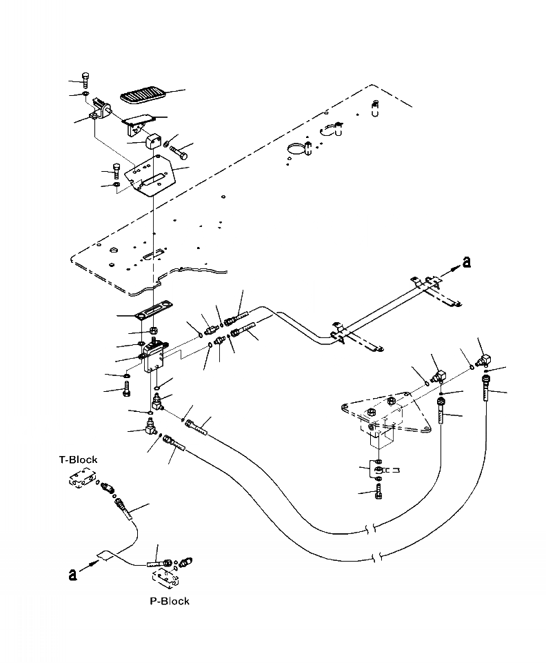 Схема запчастей Komatsu PC270LC-8 - H9-A ГИДРОЛИНИЯ ПРЯМ. ХОД FOOT ПЕДАЛЬ & ШЛАНГИ СОЕДИН-ЕS ГИДРАВЛИКА