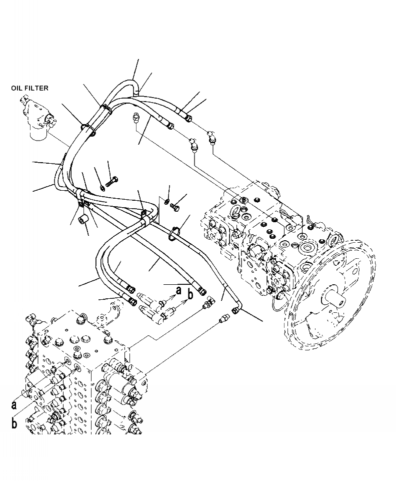 Схема запчастей Komatsu PC270LC-8 - H8-A ГИДРОЛИНИЯ ЛИНИЯ LSС АКТУАТОР ГИДРАВЛИКА