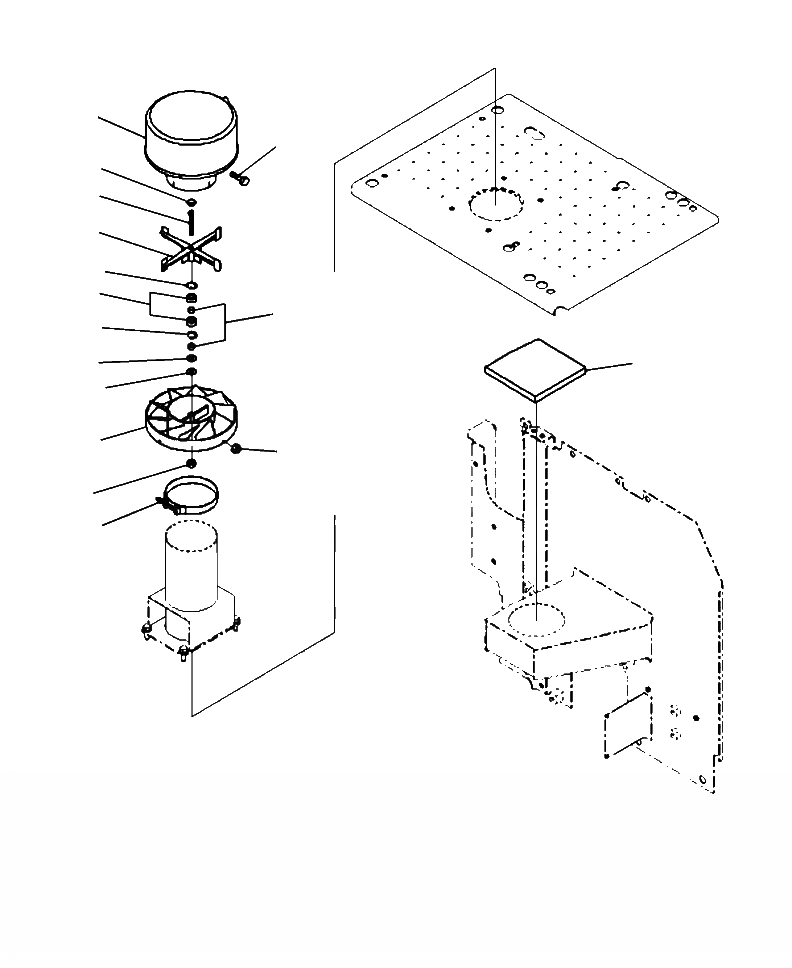 Схема запчастей Komatsu PC270LC-8 - M-A КАБИНА КРЫШКАПРЕФИЛЬТР ЧАСТИ КОРПУСА