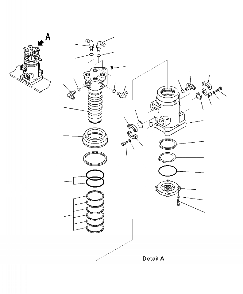Схема запчастей Komatsu PC270LC-8 - N-A ПОВОРОТНОЕ СОЕДИНЕНИЕ ПОВОРОТН. КРУГ И КОМПОНЕНТЫ