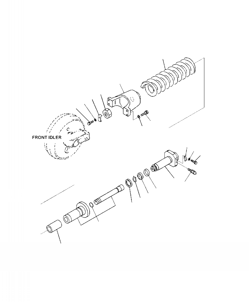 Схема запчастей Komatsu PC270LC-8 - R-A ОПОРНЫЙ ЭЛЕМЕНТ ЛЕНИВЦА ХОДОВАЯ