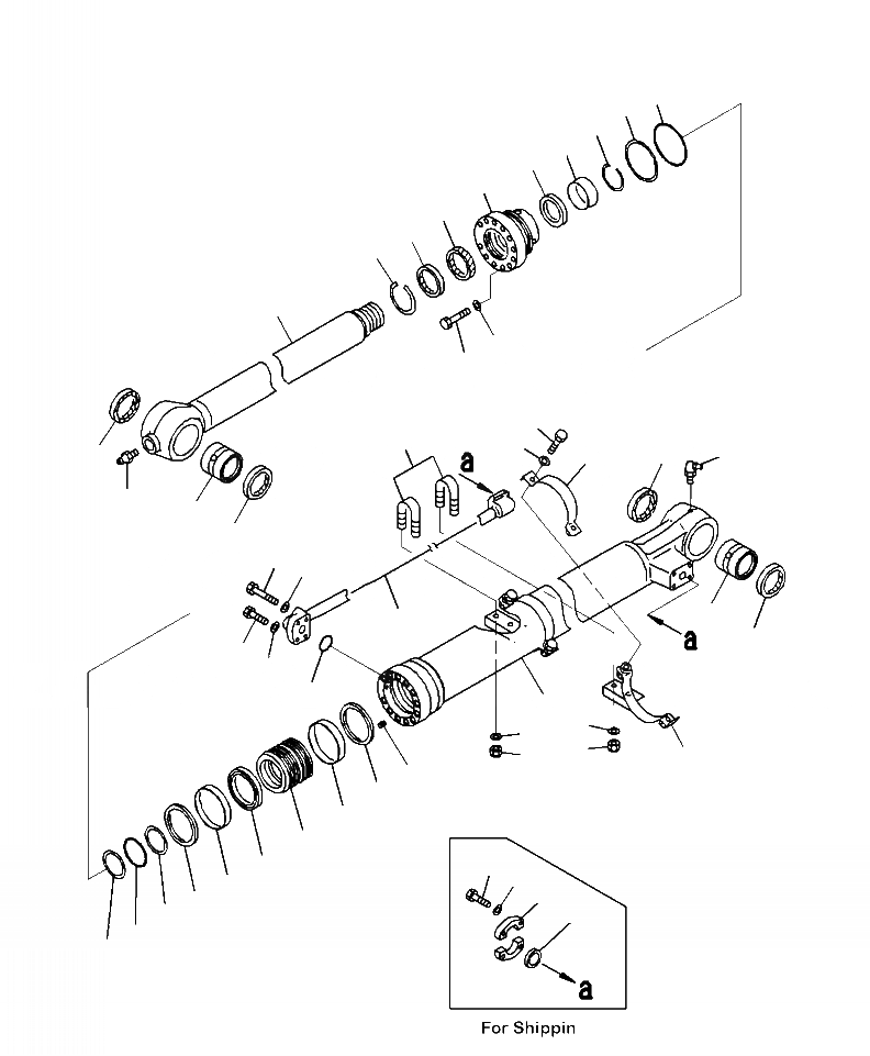 Схема запчастей Komatsu PC270LC-8 - T-A ЦИЛИНДР КОВША РАБОЧЕЕ ОБОРУДОВАНИЕ