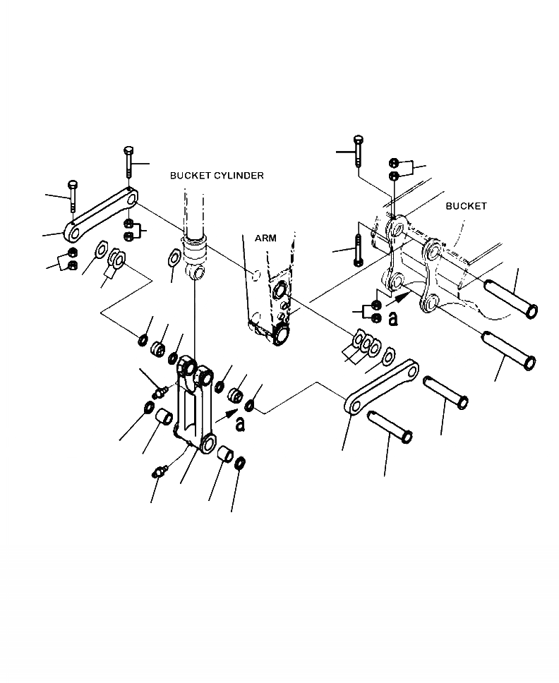 Схема запчастей Komatsu PC270LC-8 - T-A РУКОЯТЬ СОЕДИНЕНИЕ КОВШАS РАБОЧЕЕ ОБОРУДОВАНИЕ