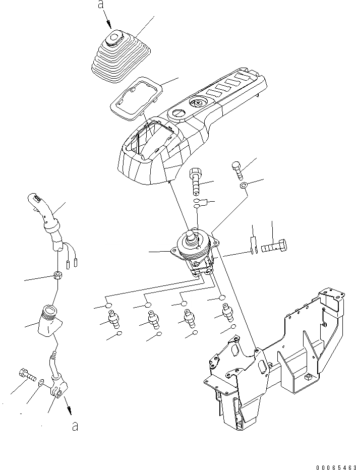 Схема запчастей Komatsu PC270LL-7L - ОСНОВН. КОНСТРУКЦИЯ (РЫЧАГ И КЛАПАН) (ПРАВ.) КАБИНА ОПЕРАТОРА И СИСТЕМА УПРАВЛЕНИЯ