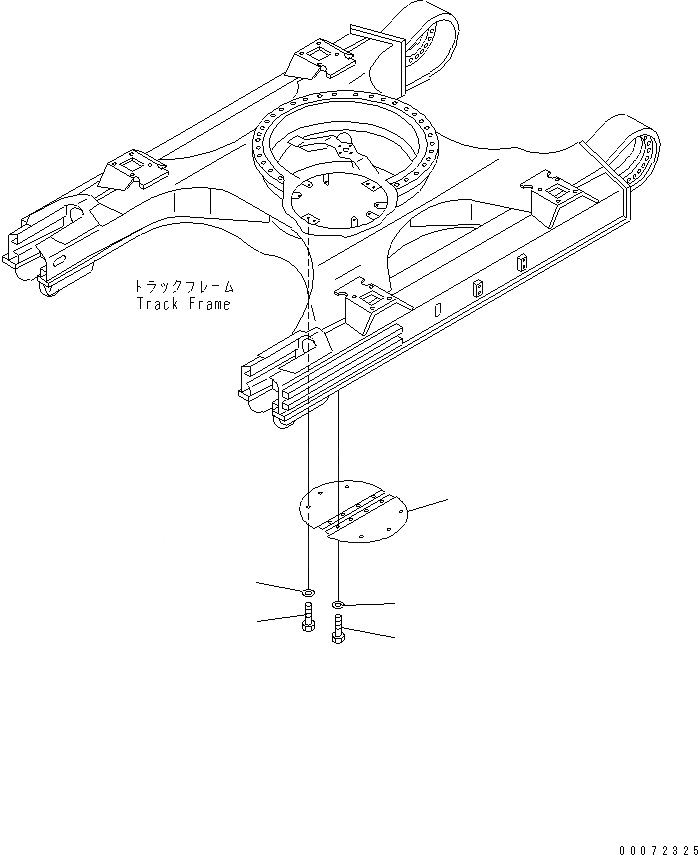 Схема запчастей Komatsu PC270LL-7L - ГУСЕНИЦЫ FRAM (НИЖН. КРЫШКА) ХОДОВАЯ