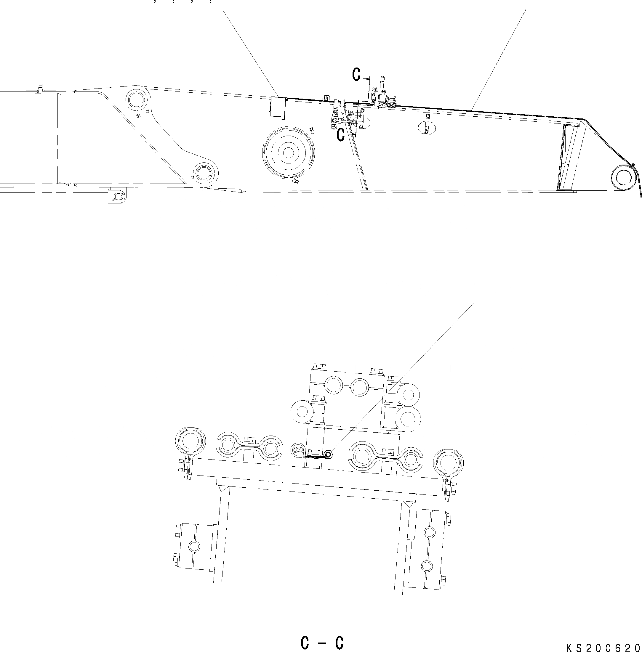 Схема запчастей Komatsu PC290LC - РАБОЧ. ОСВЕЩЕНИЕ (№K8 - K99) E ЭЛЕКТРИКА