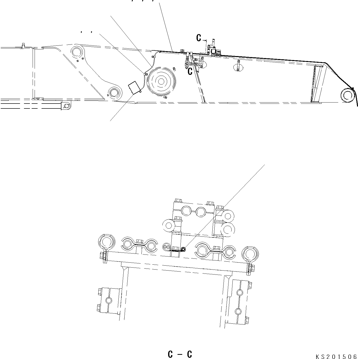 Схема запчастей Komatsu PC290LC - РАБОЧ. ОСВЕЩЕНИЕ (№K9 - UP) E ЭЛЕКТРИКА