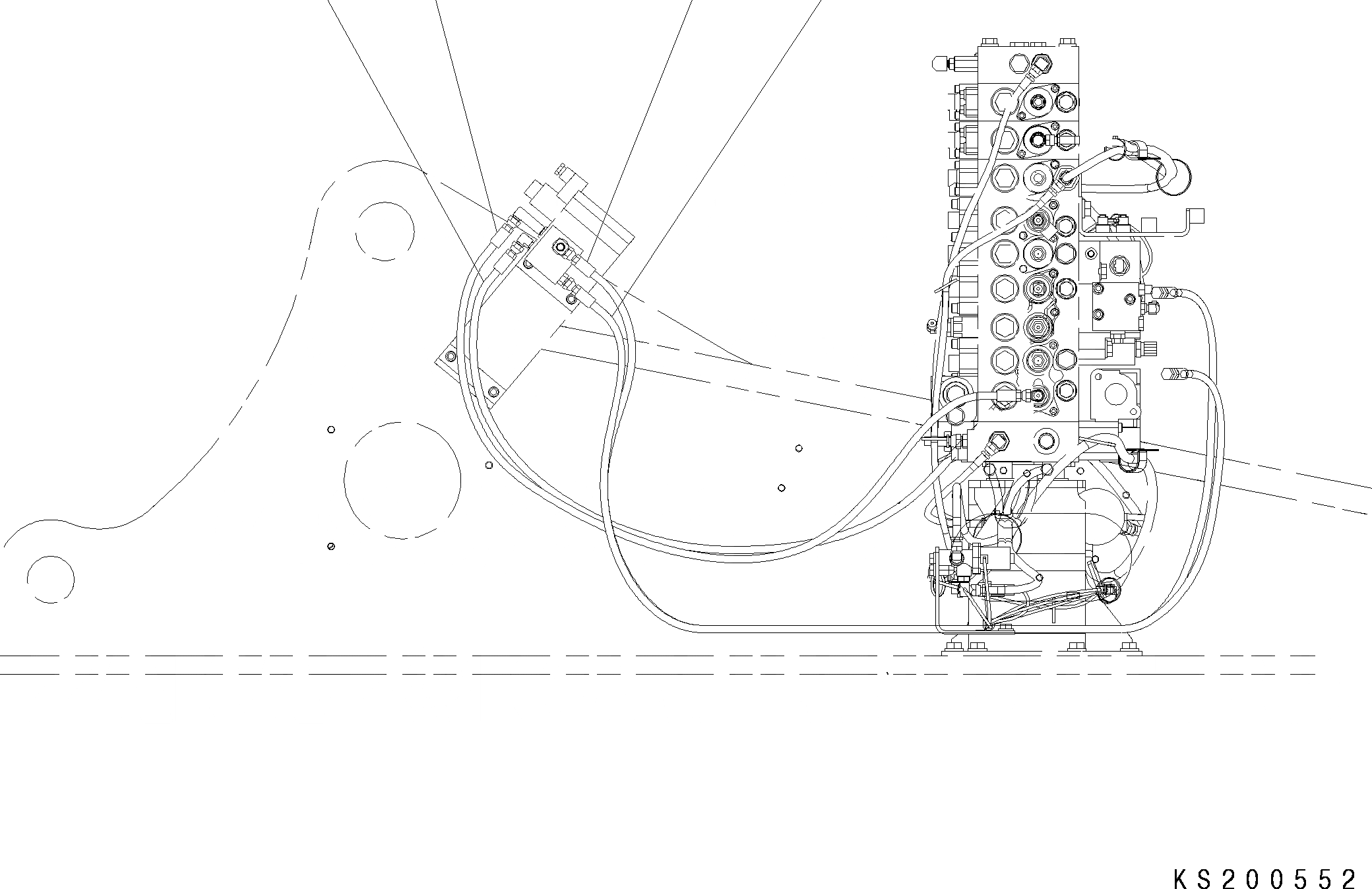 Схема запчастей Komatsu PC290LC - ОСНОВН. ЛИНИЯ PPC (ШЛАНГИ) (SHT /) H ГИДРАВЛИКА