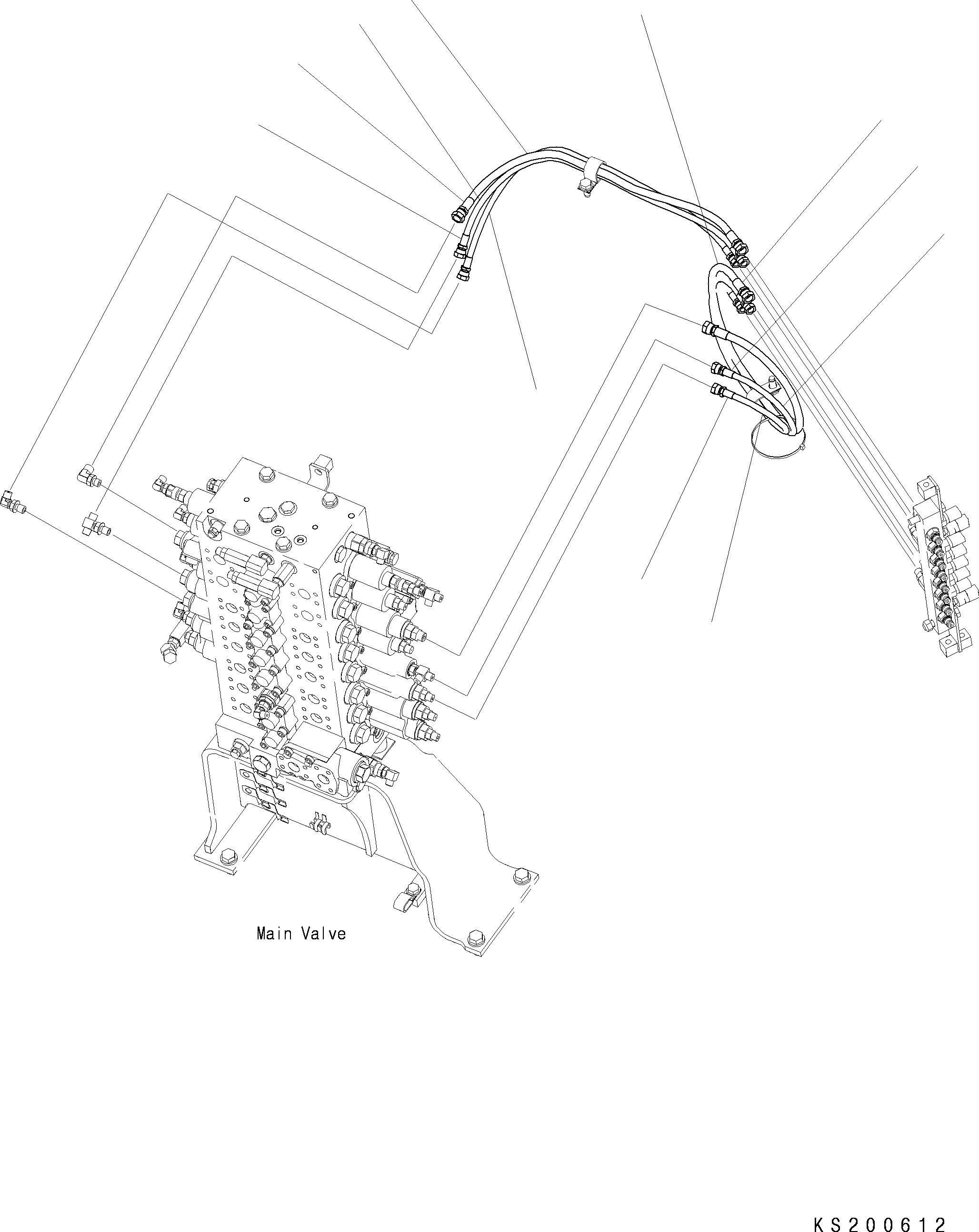 Схема запчастей Komatsu PC290LC - ОСНОВН. ЛИНИЯ PPC (ШЛАНГИ) (SHT /) H ГИДРАВЛИКА