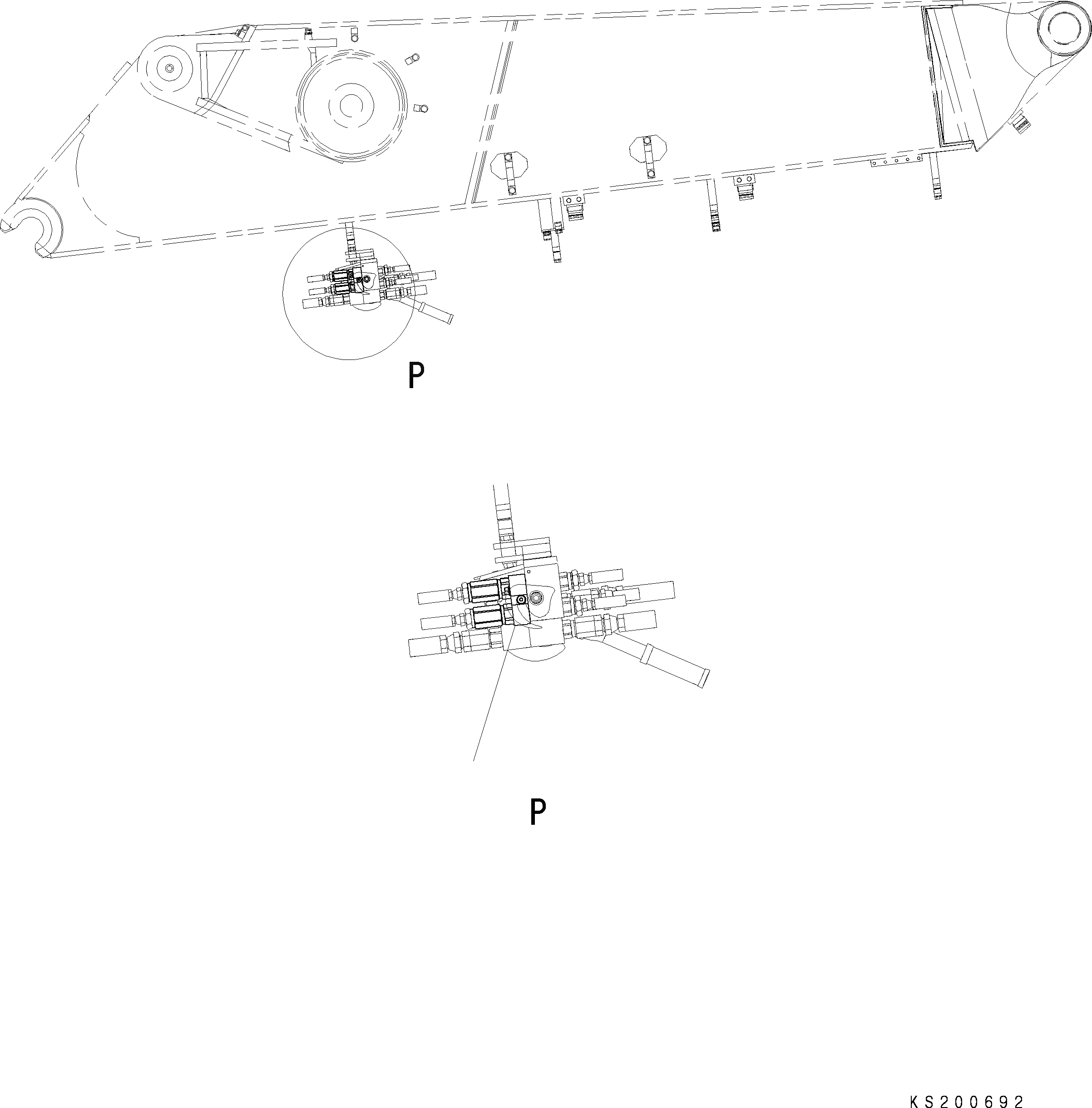 Схема запчастей Komatsu PC290LC - DIG СТРЕЛА РУЧН. СМАЗ. ЧАСТИ T РАБОЧЕЕ ОБОРУДОВАНИЕ