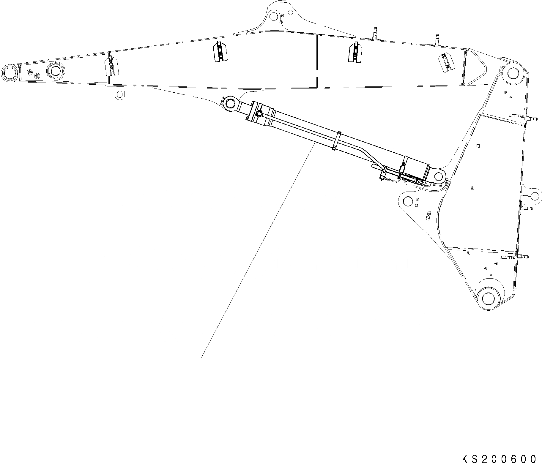 Схема запчастей Komatsu PC290LC - ЦИЛИНДР РУКОЯТИ T РАБОЧЕЕ ОБОРУДОВАНИЕ