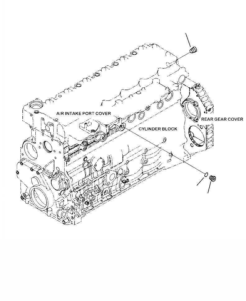 Схема запчастей Komatsu PC290LC-10 - ADR- ЗАДН. ПРИВОД КРЫШКАЗАГЛУШКАS ДВИГАТЕЛЬ