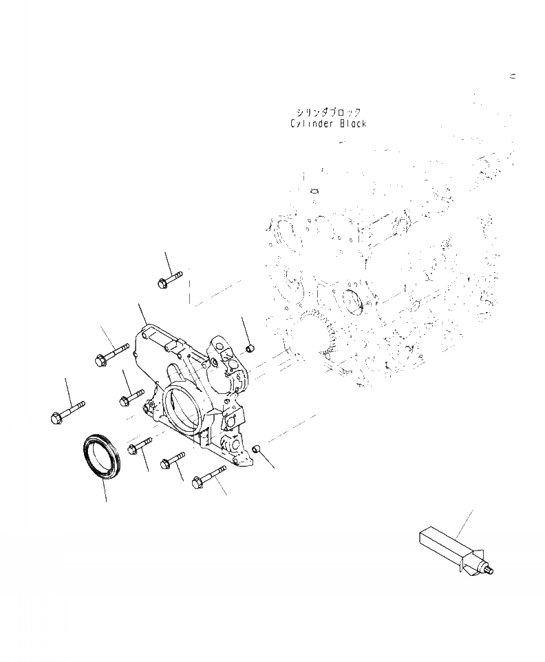 Схема запчастей Komatsu PC290LC-10 - AGG- ПЕРЕДН. ПРИВОД COVER ДВИГАТЕЛЬ