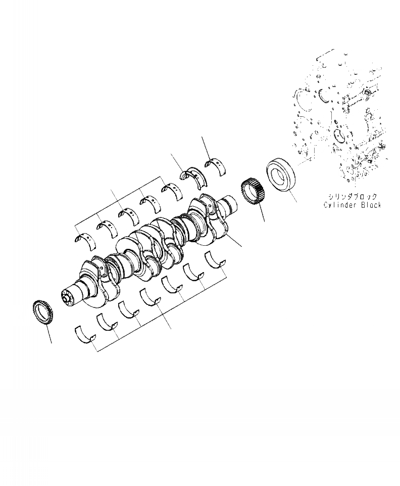 Схема запчастей Komatsu PC290LC-10 - A9- КОЛЕНВАЛ ДВИГАТЕЛЬ