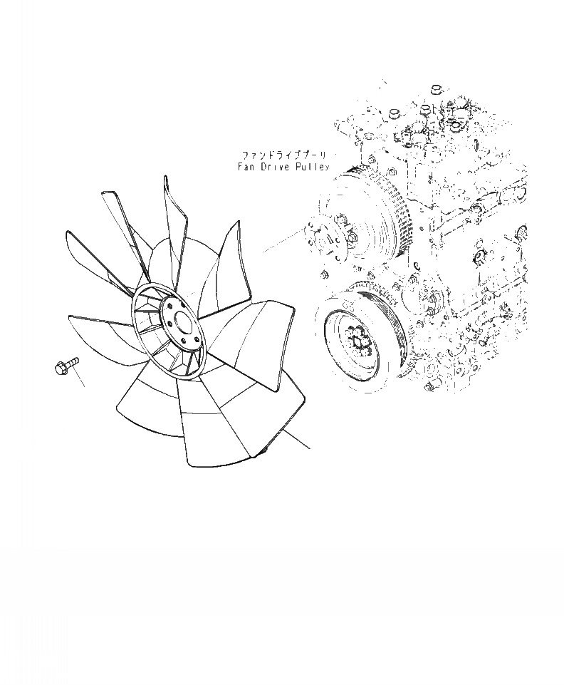 Схема запчастей Komatsu PC290LC-10 - A- ВЕНТИЛЯТОР ОХЛАЖДЕНИЯ ДВИГАТЕЛЬ