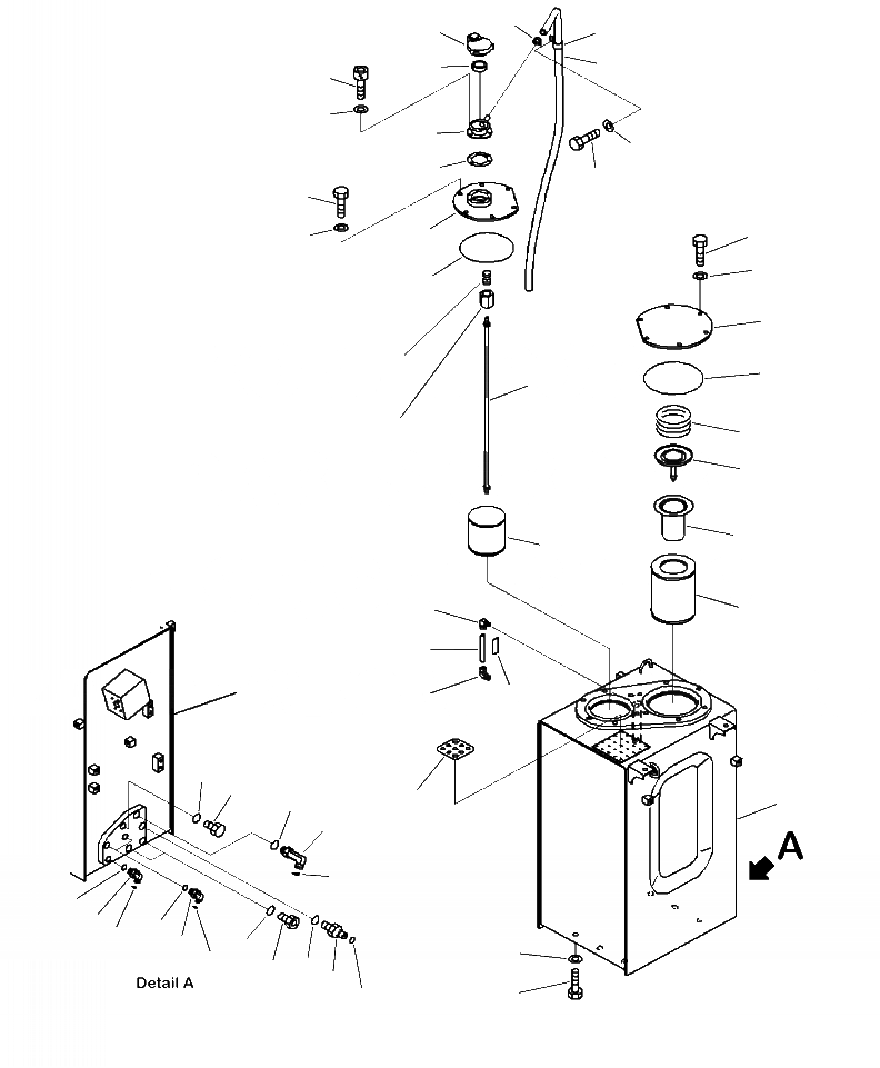 Схема запчастей Komatsu PC290LC-10 - H- ГИДР. БАК. ГИДРАВЛИКА