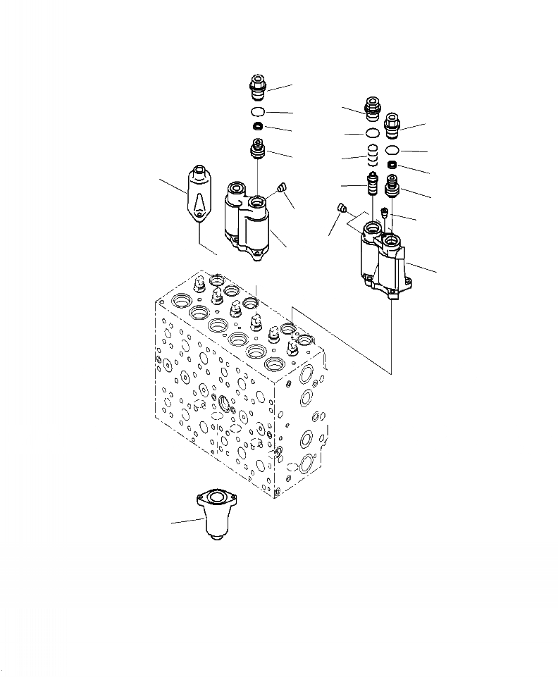 Схема запчастей Komatsu PC290LC-10 - H- ОСНОВН. УПРАВЛЯЮЩ. КЛАПАН СЕКЦ. КОРПУСS (/) ГИДРАВЛИКА