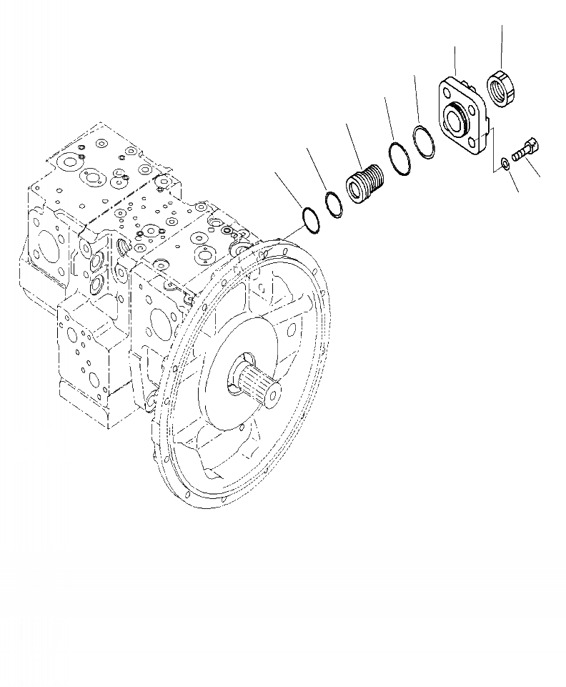 Схема запчастей Komatsu PC290LC-10 - H- ОСНОВН. ПОРШЕНЬ НАСОС ВНУТР. ЧАСТИ (/) ГИДРАВЛИКА