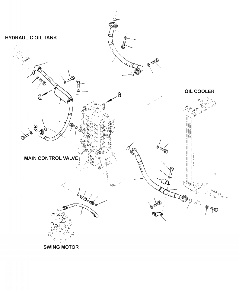 Схема запчастей Komatsu PC290LC-10 - H- ГИДРОЛИНИЯ МАСЛООХЛАДИТЕЛЬ ВОЗВРАТНАЯ ЛИНИЯС ДОПОЛН. АКТУАТОР ГИДРАВЛИКА