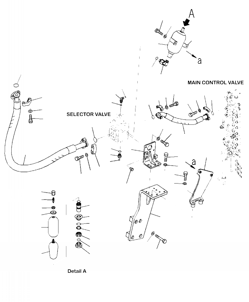 Схема запчастей Komatsu PC290LC-10 - H7-8 ГИДРОЛИНИЯ НАВЕСН. ОБОРУД ТРУБЫ, ОСНОВН. ТРУБЫ, ПРАВ. ГИДРАВЛИКА