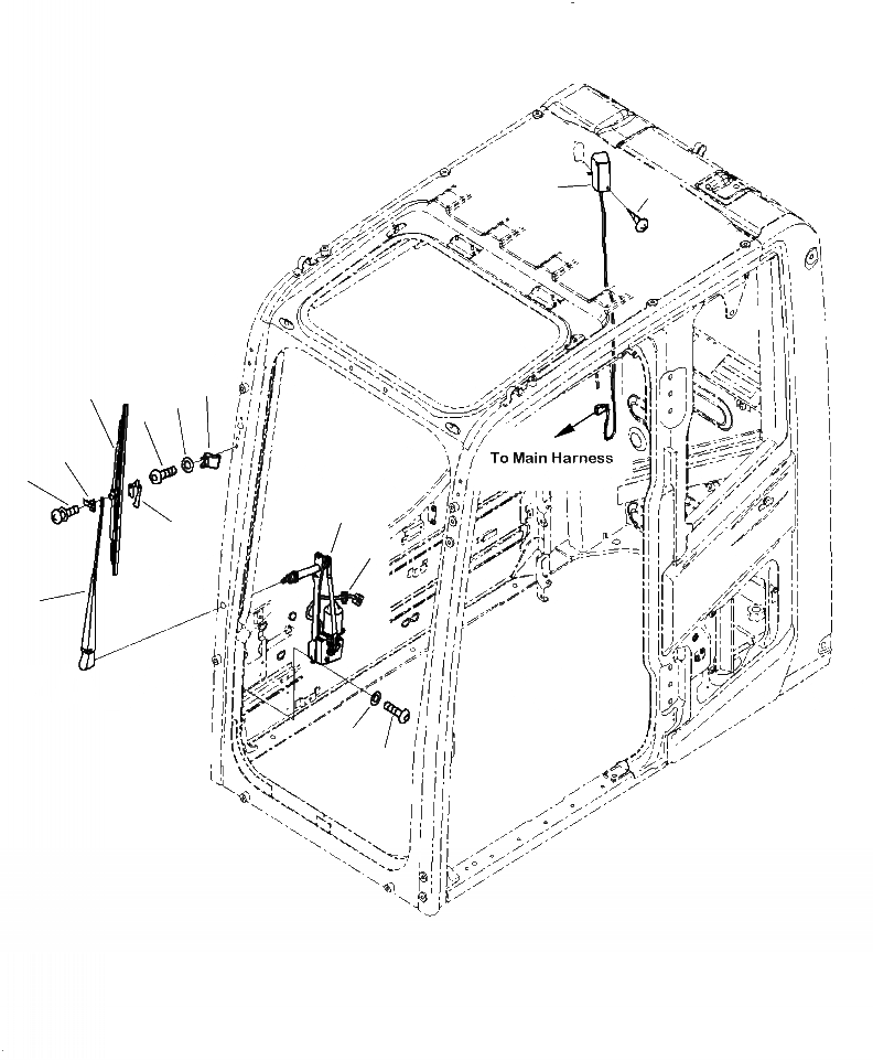 Схема запчастей Komatsu PC290LC-10 - K-8 КАБИНА ОКНА ДВОРНИКИ И ОСВЕЩЕНИЕ OPERATORS ОБСТАНОВКА И СИСТЕМА УПРАВЛЕНИЯ