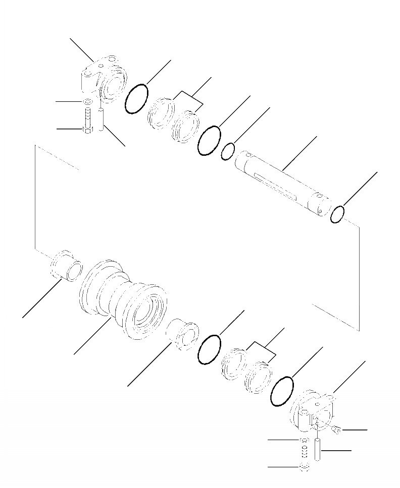 Схема запчастей Komatsu PC290LC-10 - R- ОПОРНЫЙ КАТОК НИЖН.CARRIAGE