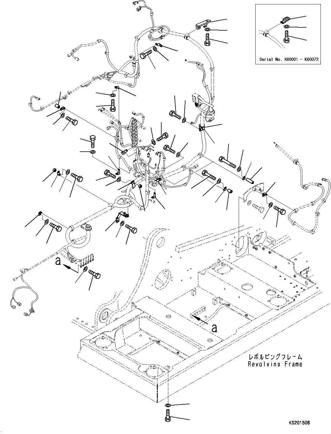 Схема запчастей Komatsu PC290LC-10 - ПРОВОДКА, ПРОВОДКА КРЕПЛЕНИЕ (/) ПРОВОДКА