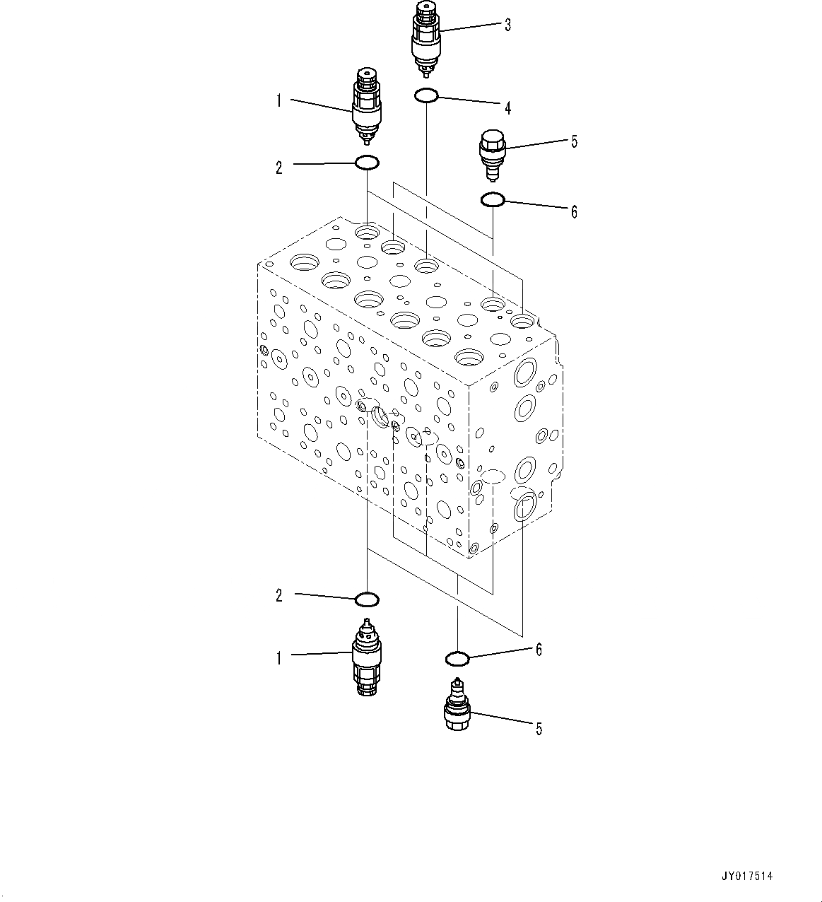 Схема запчастей Komatsu PC290LC-10 - ОСНОВН. УПРАВЛЯЮЩ. КЛАПАН, С -ДОПОЛН. АКТУАТОР ТРУБЫ, АККУМУЛЯТОР, ДЛЯ 2-СЕКЦИОНН. СТРЕЛЫ, ВНУТР. ЧАСТИ (/) ОСНОВН. УПРАВЛЯЮЩ. КЛАПАН, С -ДОПОЛН. АКТУАТОР ТРУБЫ, АККУМУЛЯТОР, ДЛЯ 2-СЕКЦИОНН. СТРЕЛЫ