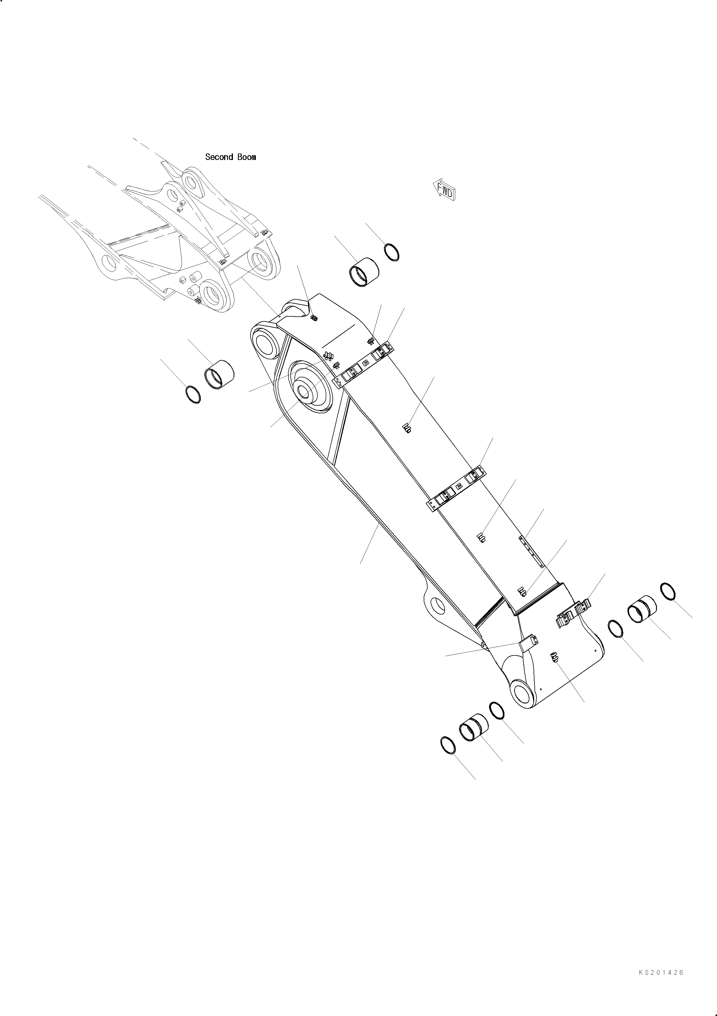 Схема запчастей Komatsu PC290LC-10 - СТРЕЛА, ПЕРВ. СТРЕЛА, ДЛЯ 2-СЕКЦИОНН. СТРЕЛЫ, ПЕРВ. СТРЕЛА СТРЕЛА, ПЕРВ. СТРЕЛА, ДЛЯ 2-СЕКЦИОНН. СТРЕЛЫ
