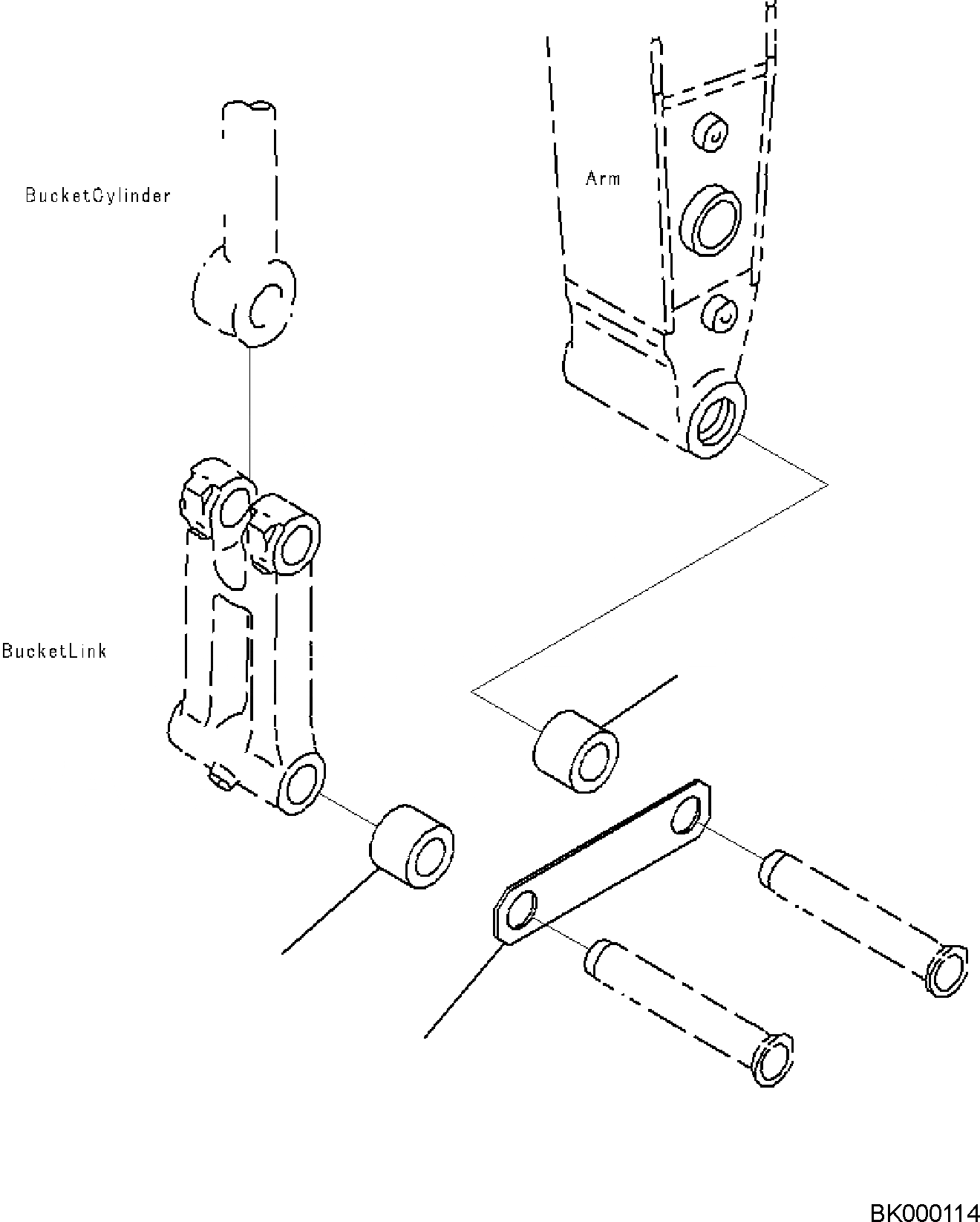 Схема запчастей Komatsu PC290NLC-10 - КОВШ LESS КОВШ LESS